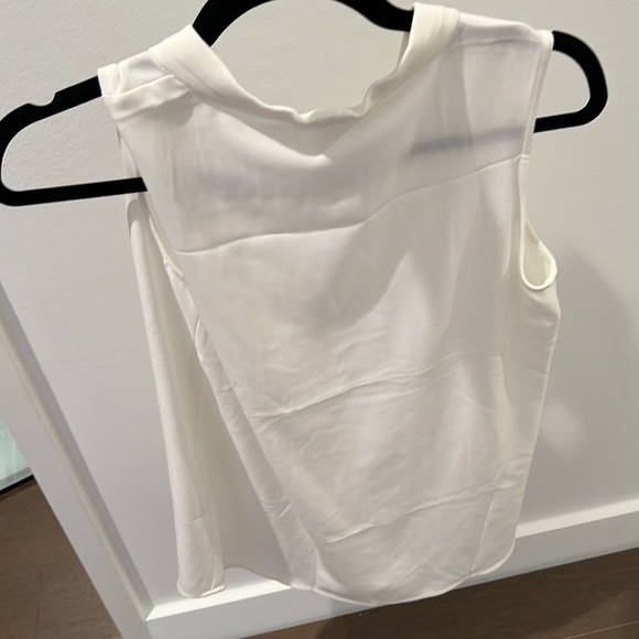 NWT Calvin Klein XS off white sleeveless blouse - Picture 8 of 9
